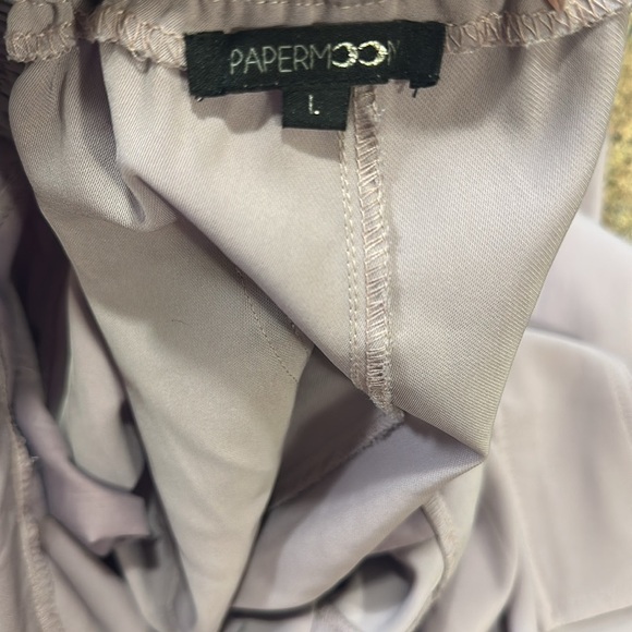 Papermoon Wide Leg Cargo Pants Lavender Side Pockets Womens Size Large - Picture 8 of 13